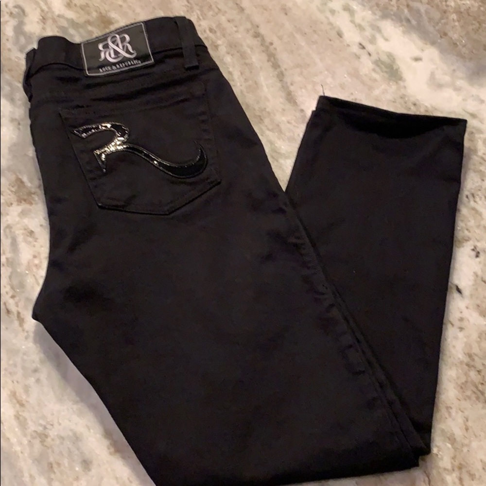 Rock & Republic Black Berlin Jeans Straight 29